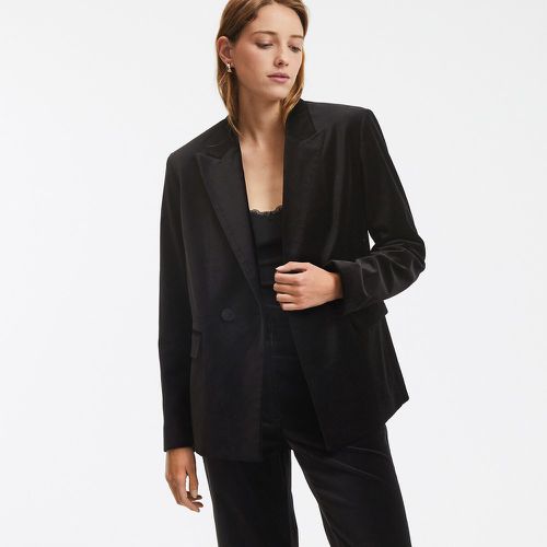 Signatures Paule Velvet Blazer in Cotton and Loose Fit - LA REDOUTE COLLECTIONS - Modalova