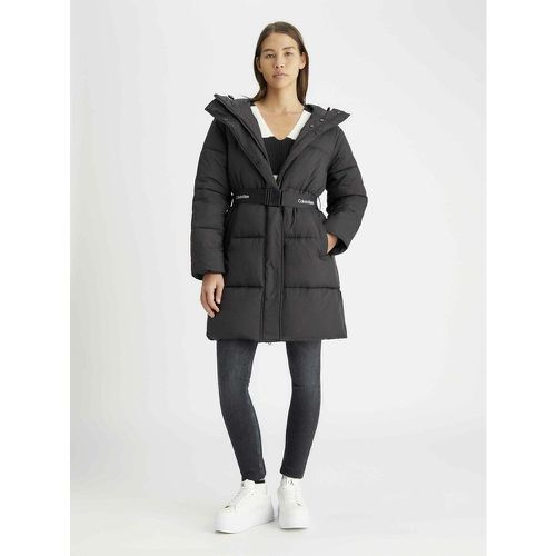 Hooded Padded Jacket with Zip Fastening - Calvin Klein Jeans - Modalova