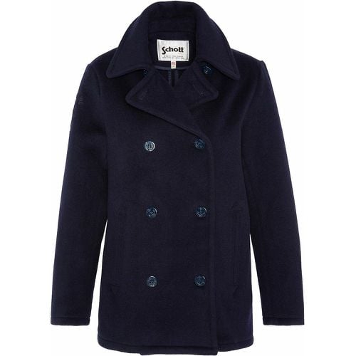 Wool Mix Short Pea Coat - Schott - Modalova