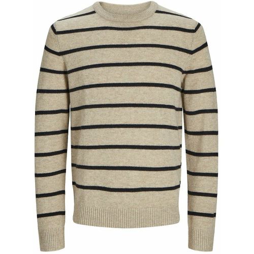 Striped Lambswool Jumper with Crew Neck - jack & jones - Modalova