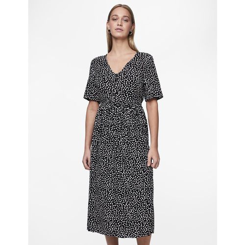 Polka Dot Midi Dress - Pieces - Modalova