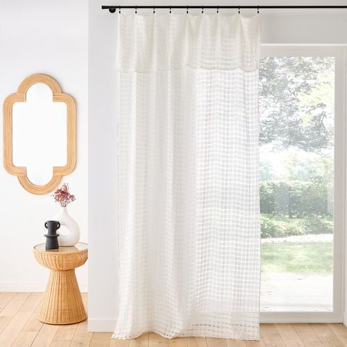 Marsali Checked Cotton & Linen Voile Curtain - LA REDOUTE INTERIEURS - Modalova