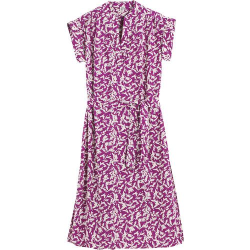 Floral Print Cotton Dress with Mandarin Collar - LA REDOUTE COLLECTIONS - Modalova