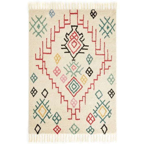 Adza Berber-Style Fringed 100% Wool Rug - LA REDOUTE INTERIEURS - Modalova