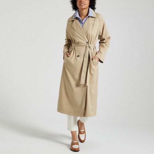 Long Trench Coat with Tie-Waist - Vila - Modalova