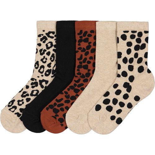 Pack of 5 Pairs of Crew Socks in and Cotton Mix - LA REDOUTE COLLECTIONS - Modalova