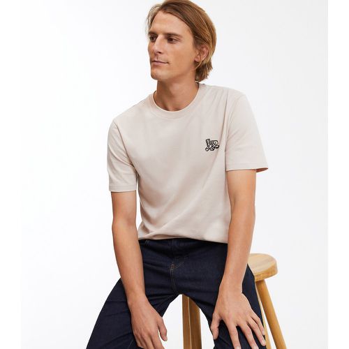 Organic Cotton Embroidered T-Shirt with Crew Neck and Short Sleeves - LA REDOUTE COLLECTIONS - Modalova