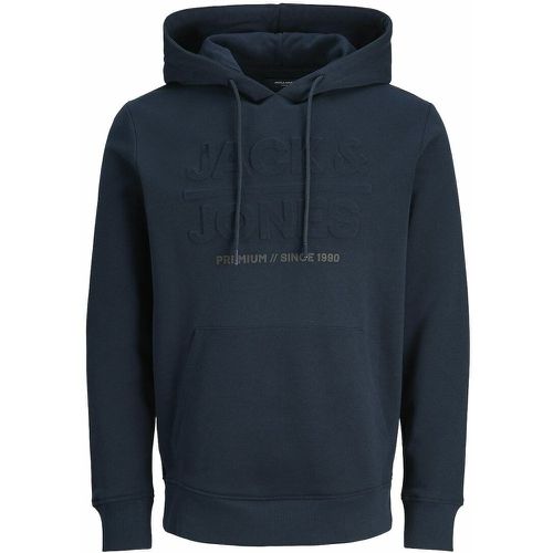 Embossed Logo Hoodie in Cotton Mix - jack & jones - Modalova