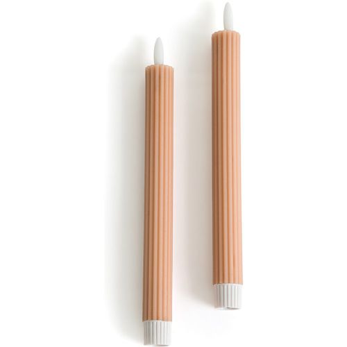 Set of 2 Caspar Ribbed Wax LED Candles - LA REDOUTE INTERIEURS - Modalova