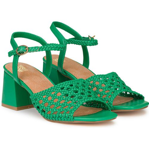 Wide Fit Braided Sandals with Block Heel - LA REDOUTE COLLECTIONS PLUS - Modalova