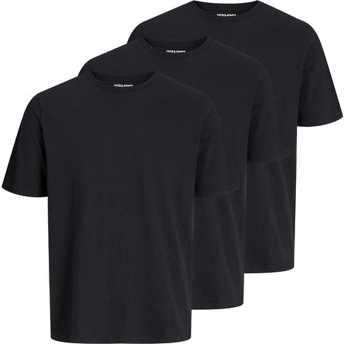 Pack of 3 T-Shirts in Plain Cotton Mix with Crew Neck - jack & jones - Modalova