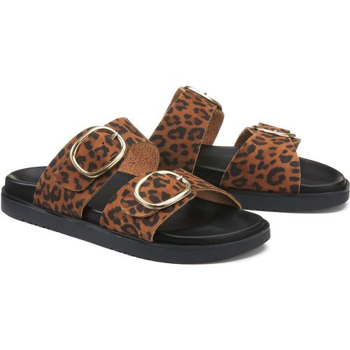 Leopard Print Leather Mules - LA REDOUTE COLLECTIONS - Modalova