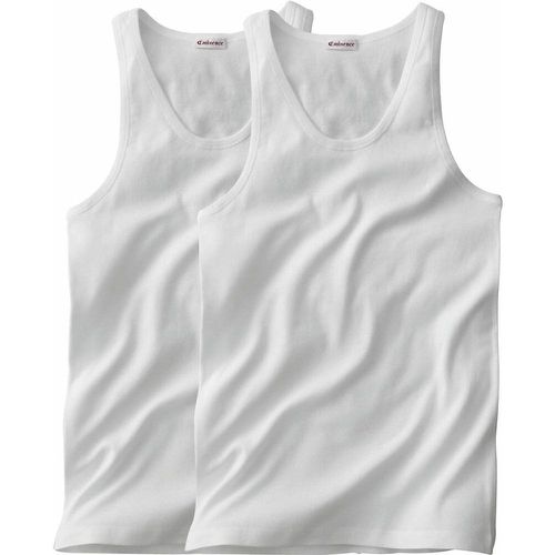 Pack of 2 Héritage Vest Tops in Cotton - Eminence - Modalova