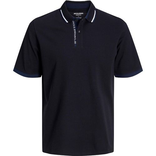 Cotton Tipped Polo Shirt with Logo Collar - jack & jones - Modalova