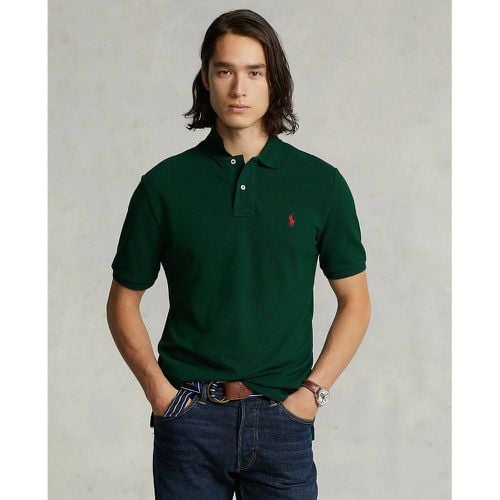 Cotton Pique Polo Shirt with Embroidered Logo, Slim Fit - Polo Ralph Lauren - Modalova