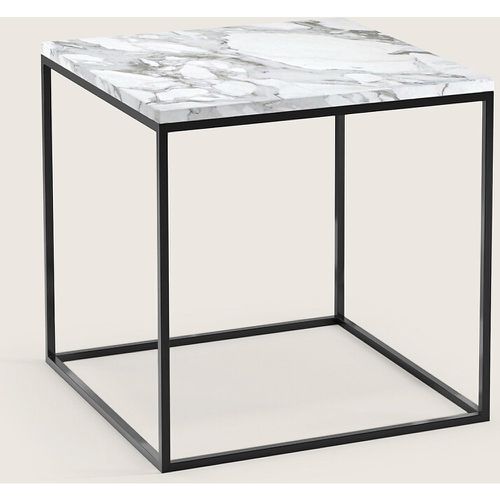 Mahaut Black Metal & Marble Side Table - AM.PM - Modalova