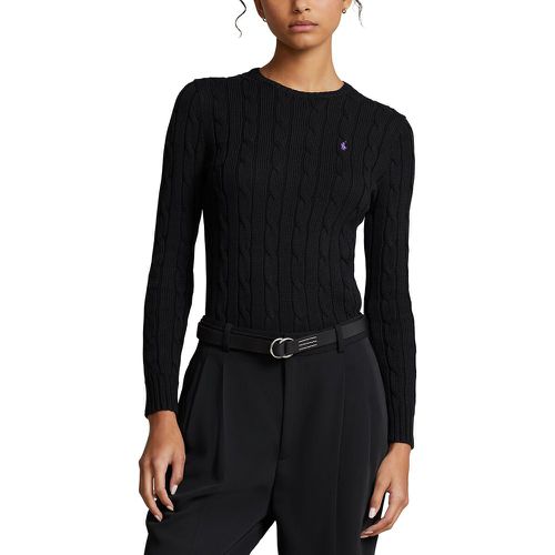 Julianna Cable Knit Jumper in Cotton with Crew Neck - Polo Ralph Lauren - Modalova