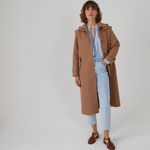 Buttoned Trench Coat with Detachable Hood in Cotton Mix - LA REDOUTE COLLECTIONS - Modalova