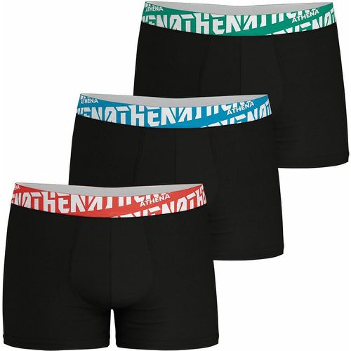 Pack of 3 Easy Sport Hipsters in Plain Cotton - Athena - Modalova