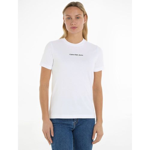 Logo Print Cotton T-Shirt with Short Sleeves and Crew Neck - Calvin Klein Jeans - Modalova