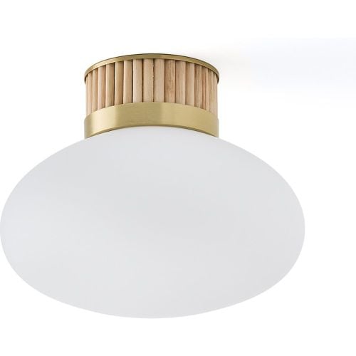 Signatures Dolce Brass, Bamboo and Opaline Glass Ceiling Lamp - LA REDOUTE INTERIEURS - Modalova