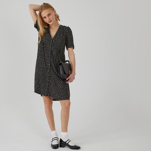 Polka Dot Mini Dress with Button Fastening - LA REDOUTE COLLECTIONS - Modalova