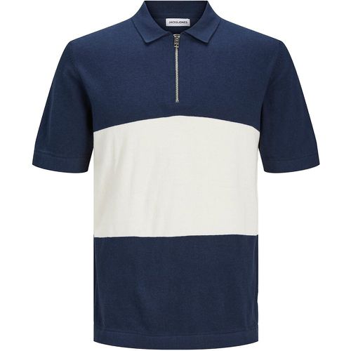 Half Zip Polo Shirt in Cotton Mix - jack & jones - Modalova