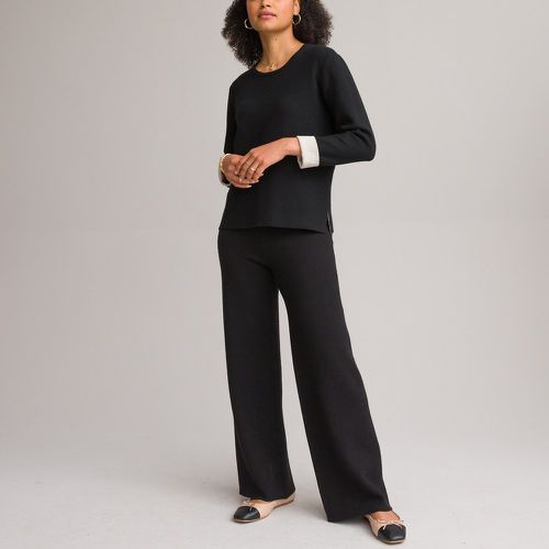 Knitted Wide Leg Trousers, Length 27.5" - Anne weyburn - Modalova