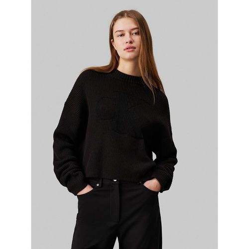 Oversize Cotton Mix Sweatshirt with Crew Neck - Calvin Klein Jeans - Modalova