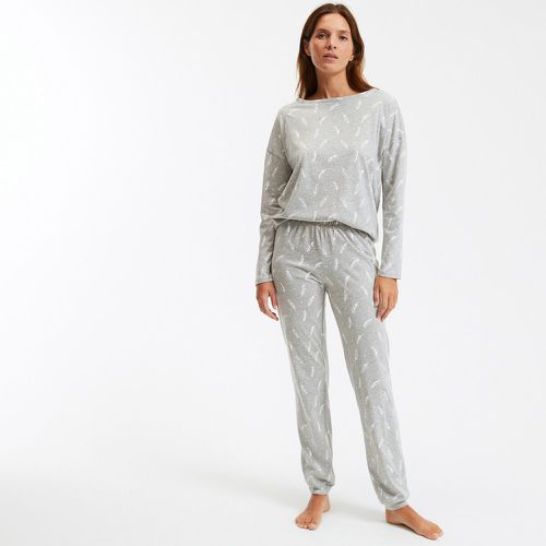 Cotton Mix Pyjamas in Feather Print - SO'HOME - Modalova