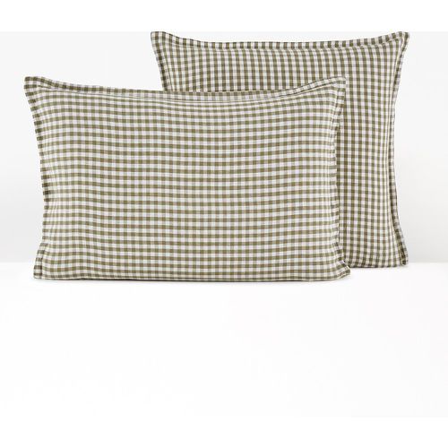 Acélie Gingham 100% Washed Linen Pillowcase - LA REDOUTE INTERIEURS - Modalova