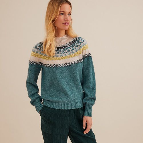 Chunky Jacquard Knit Jumper with Mock Neck - Anne weyburn - Modalova