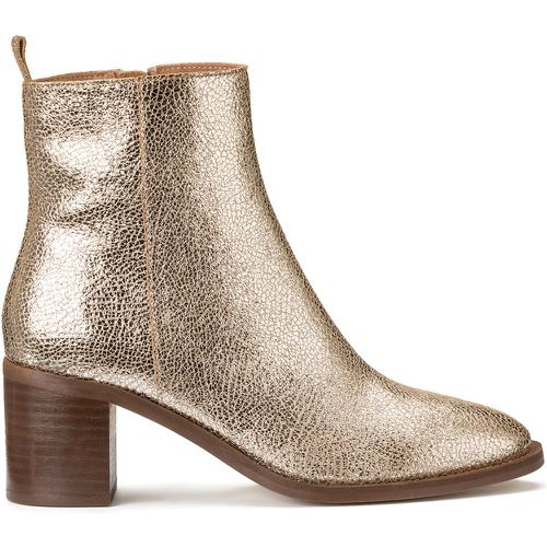 Signatures Block Heel Boots in Metallic Leather - LA REDOUTE COLLECTIONS - Modalova