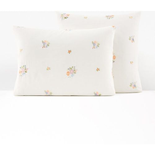 Hollyhill Embroidered Floral 100% Cotton Percale 200 Thread Count Pillowcase - LA REDOUTE INTERIEURS - Modalova