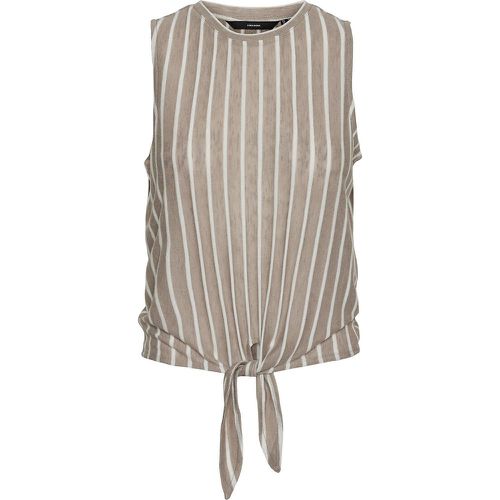 Recycled Striped Short T-Shirt with Tie-Hem - Vero Moda - Modalova