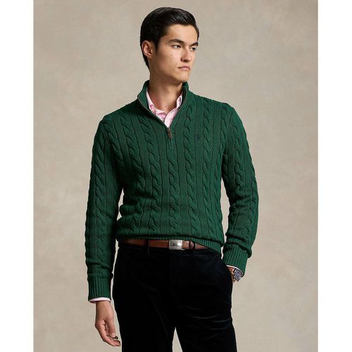 Cotton Half-Zip Jumper in Cable Knit - Polo Ralph Lauren - Modalova