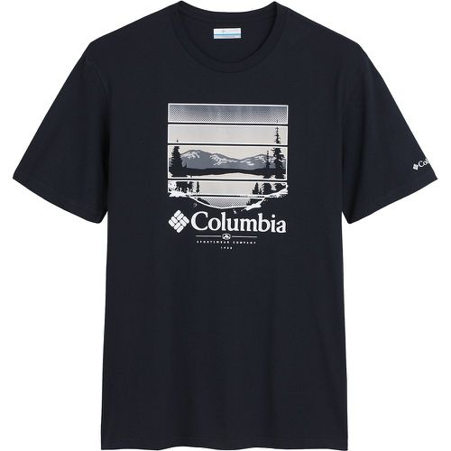 Path Lake Cotton T-Shirt with Logo Print and Short Sleeves - Columbia - Modalova