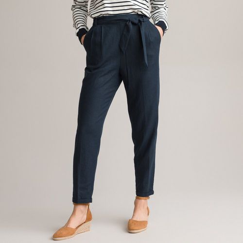 Linen Mix Joggers with Tie-Waist - Anne weyburn - Modalova