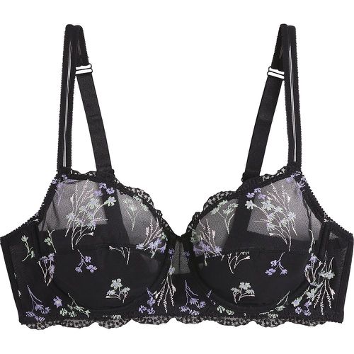 Flavie Full Cup Bra in Embroidered Tulle - LA REDOUTE COLLECTIONS - Modalova