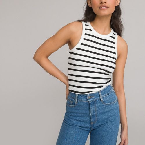 Breton Striped Vest Top with Cutaway Shoulders - LA REDOUTE COLLECTIONS - Modalova