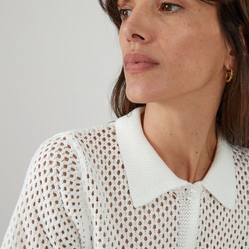 Openwork Cotton Polo Jumper - LA REDOUTE COLLECTIONS - Modalova