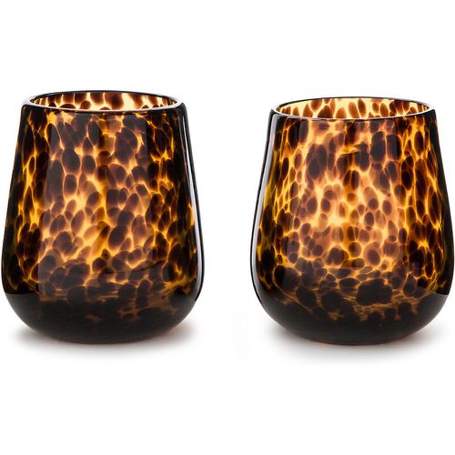 Set of 2 Fauvita Amber Glass Tealight Holders - LA REDOUTE INTERIEURS - Modalova