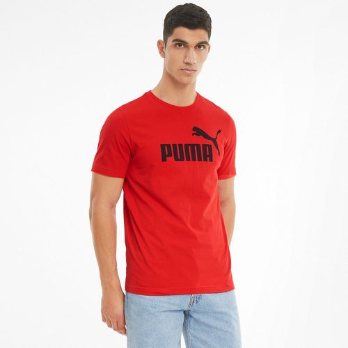 Essential Cotton T-Shirt with Large Logo Print and Short Sleeves - Puma - Modalova