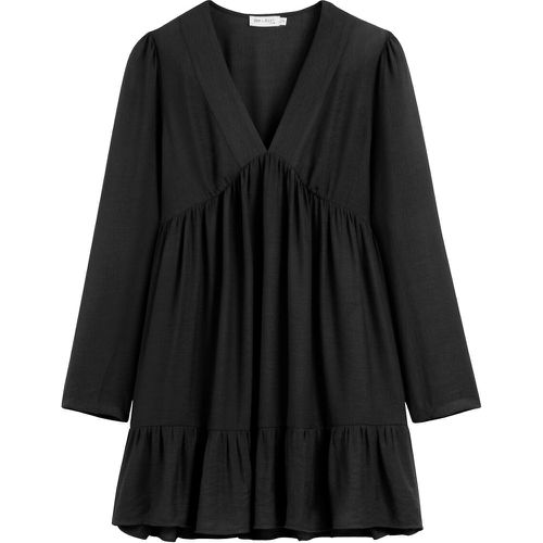 V-Neck Mini Dress with Long Sleeves - SEE U SOON - Modalova