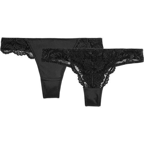 Pack of 2 Anthea Tangas with Lace Trim - LA REDOUTE COLLECTIONS - Modalova