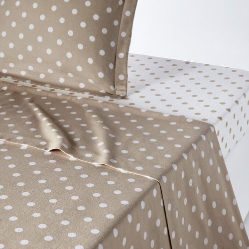 Clarisse Polka Dot 100% Cotton Flannel Flat Sheet - LA REDOUTE INTERIEURS - Modalova