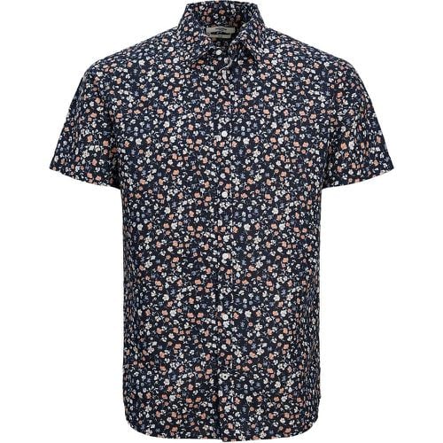 Cotton/Linen Shirt with Short Sleeves - jack & jones - Modalova