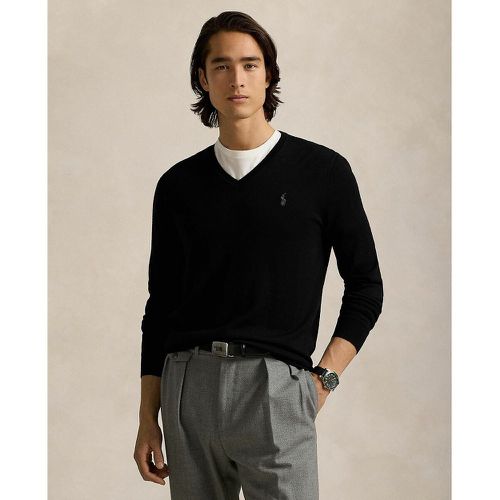 Merino Wool Jumper with V-Neck - Polo Ralph Lauren - Modalova