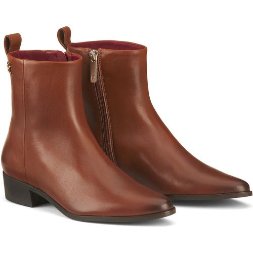 Leather Cowboy Boots with Block Heel - Tommy Hilfiger - Modalova