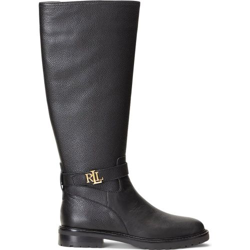 Leather Riding Boots with Low Heel - Lauren Ralph Lauren - Modalova